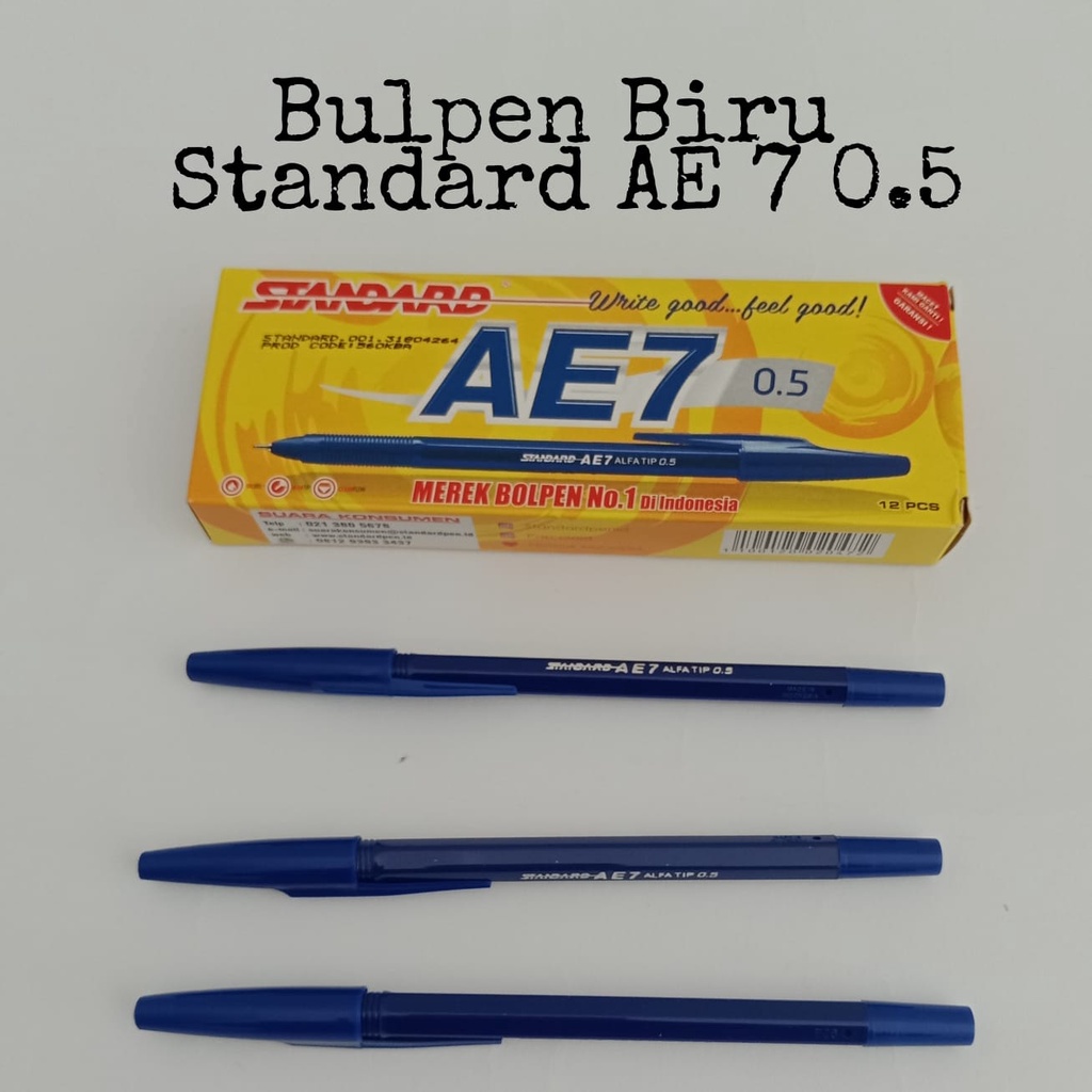 

Bolpen Standard AE-7 Biru/Bolpen Kantor/Bolpen Sekolah