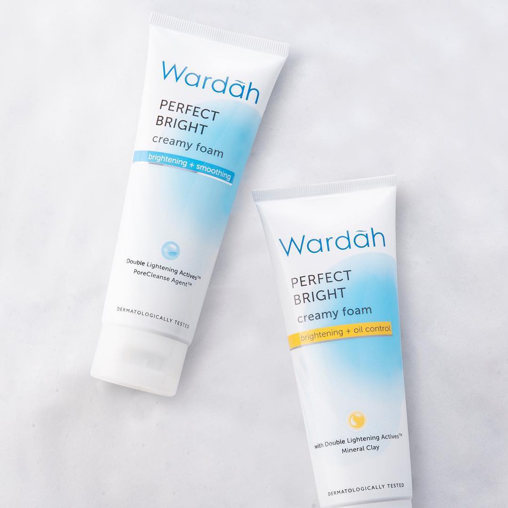 WARDAH Perfect Bright Series | Creamy Foam Moisturizer Tone Up Peel Off Powder Micellar BB