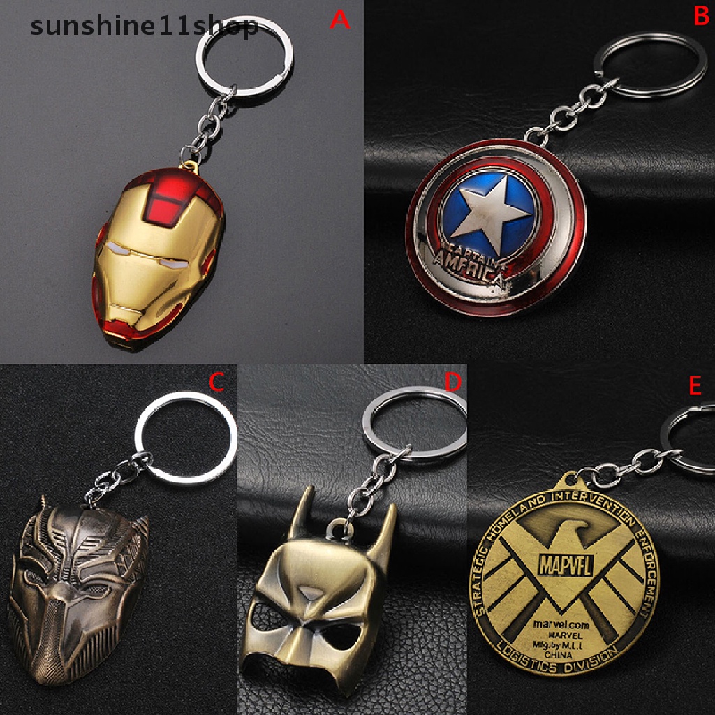 Sho Gantungan Kunci Marvel Avengers Spiderman Iron man Bahan Metal Untuk Hadiah