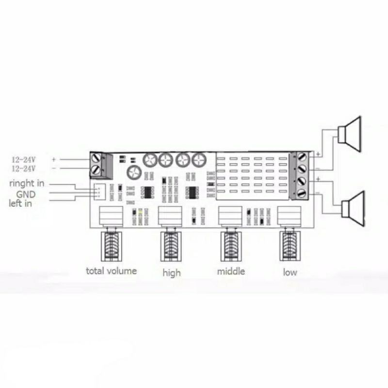 AMPLIFIER KIT TPA 3116 D2 2X80WATT DENGAN 4 TONE CONTROL