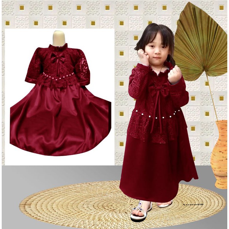 MAXI CRISTY KID 2-7 TAHUN GAMIS ANAK BROKAT GOOD QUALITY