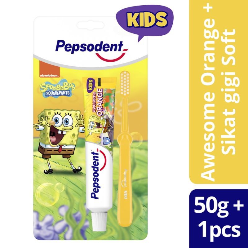 READY Pasta Gigi Pepsodent Kids Orange Spongebob
