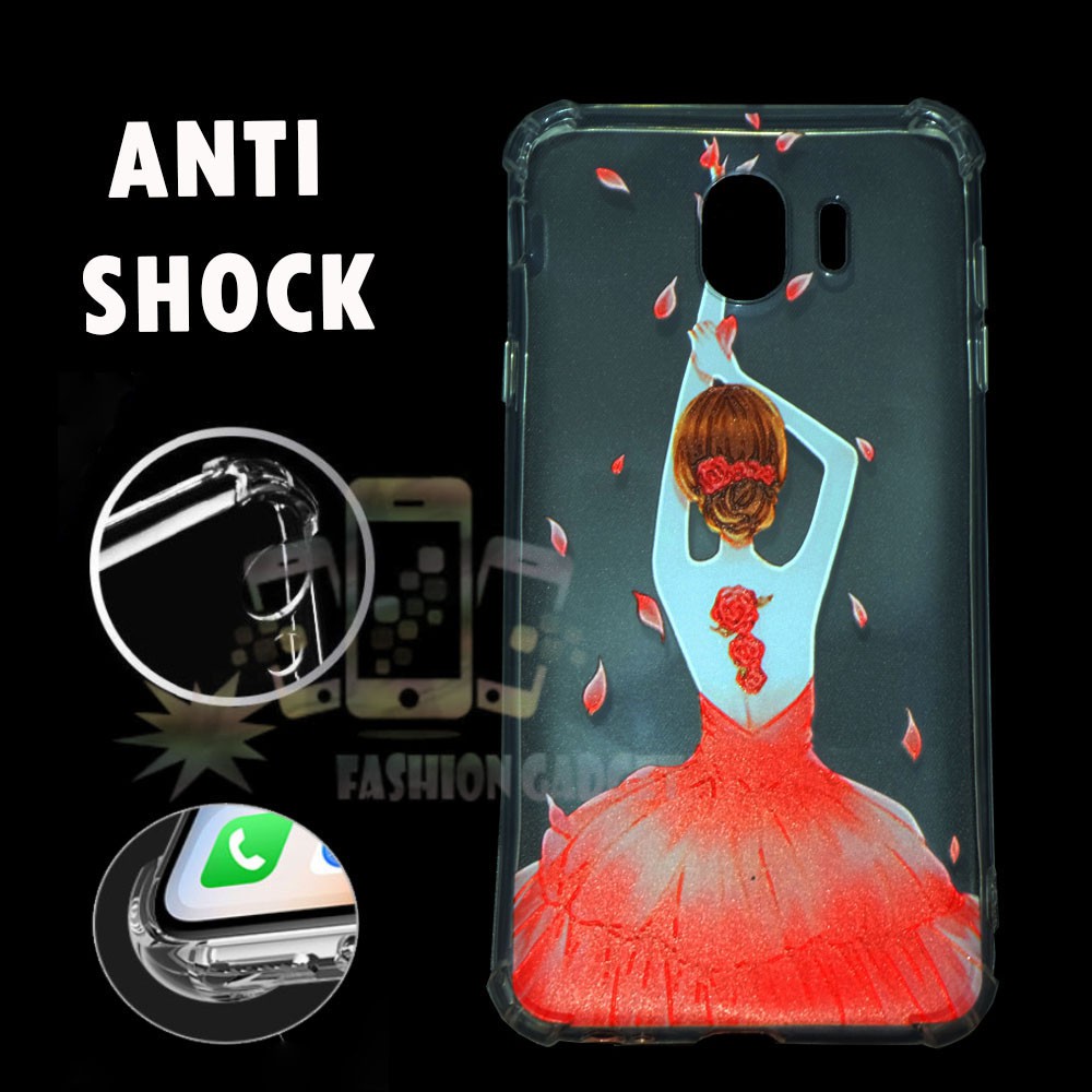 ANTI CRACK Samsung Galaxy J4 2018 / Case Anti Shock / Casing Anti Crack Softcase Motif Unik Silikon