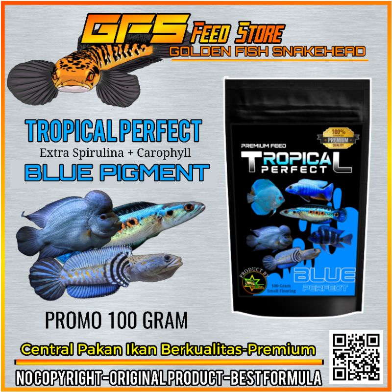 Tropical perfect blue pelet premium blue pigment 100 gram