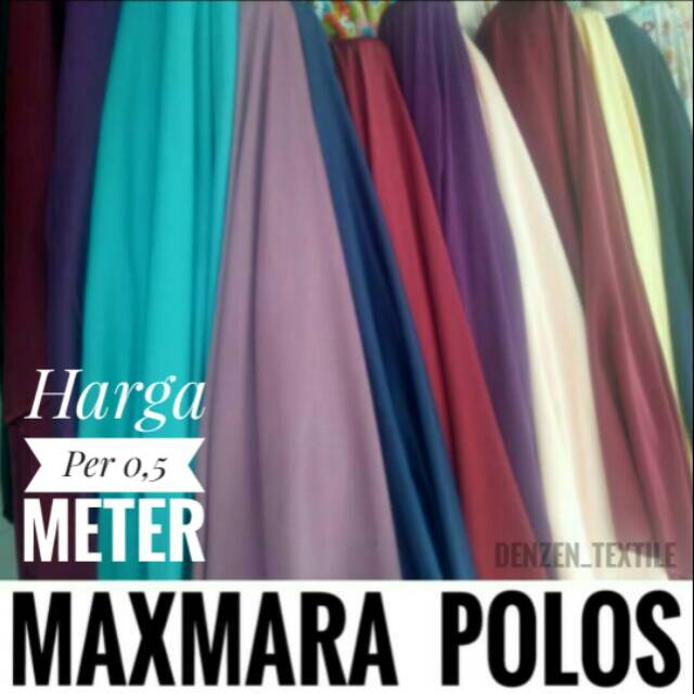 Maxmara Luxury 1 2 Meter Kain Maxmara Satin Polos Grade A Shopee Indonesia