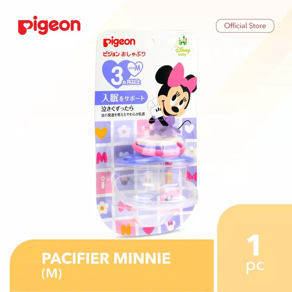 PIGEON SILICONE PACIFIER MICKEY MINNIE SIZE M / empeng