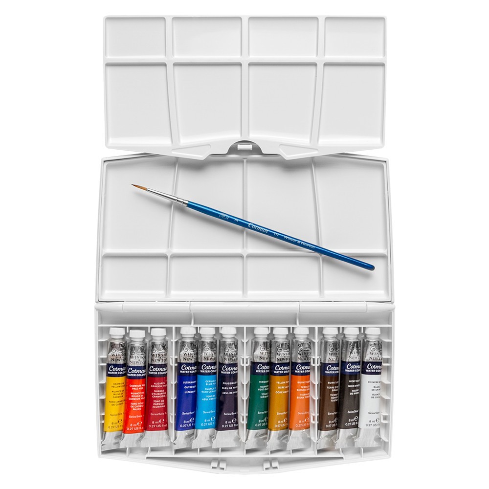 Winsor &amp; Newton - Cotman Watercolours Painting Plus Tube Set of 12, 8ml