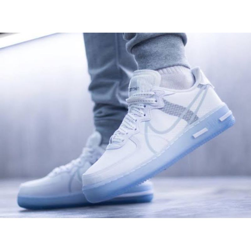 nike air force react white light