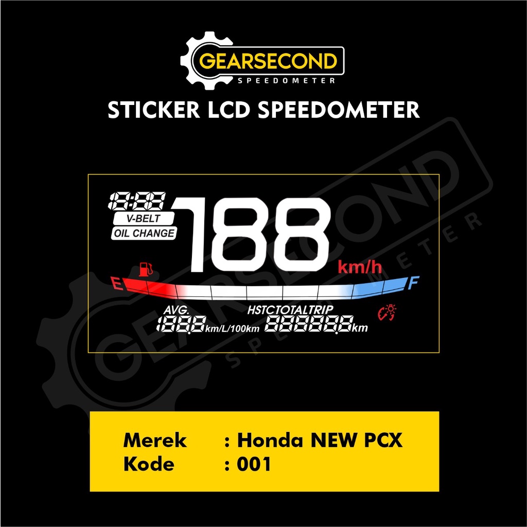 STIKER LCD PCX 160 - GEARSECOND JAKARTA