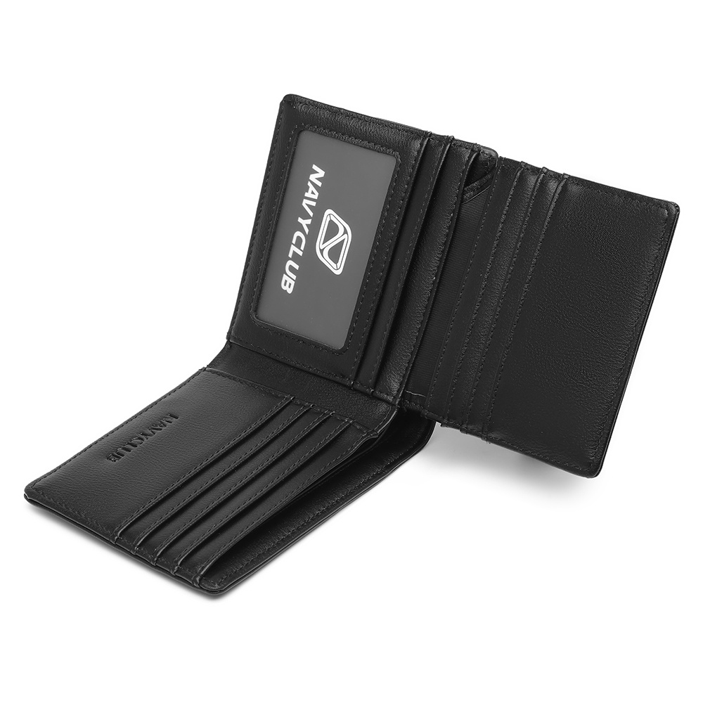 Navy Club Valve Dompet Pria Lipat Dompet Kulit Sintetis - Free Box Exclusive-4