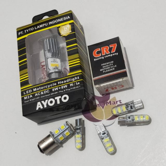 Bohlam Lampu LED Atyto GARANSi full set variasi beat Mio Scoopy Fino Supra Vega dll