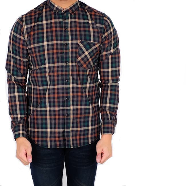 kemeja flanel lengan panjang | baju pria lengan pendek flanel