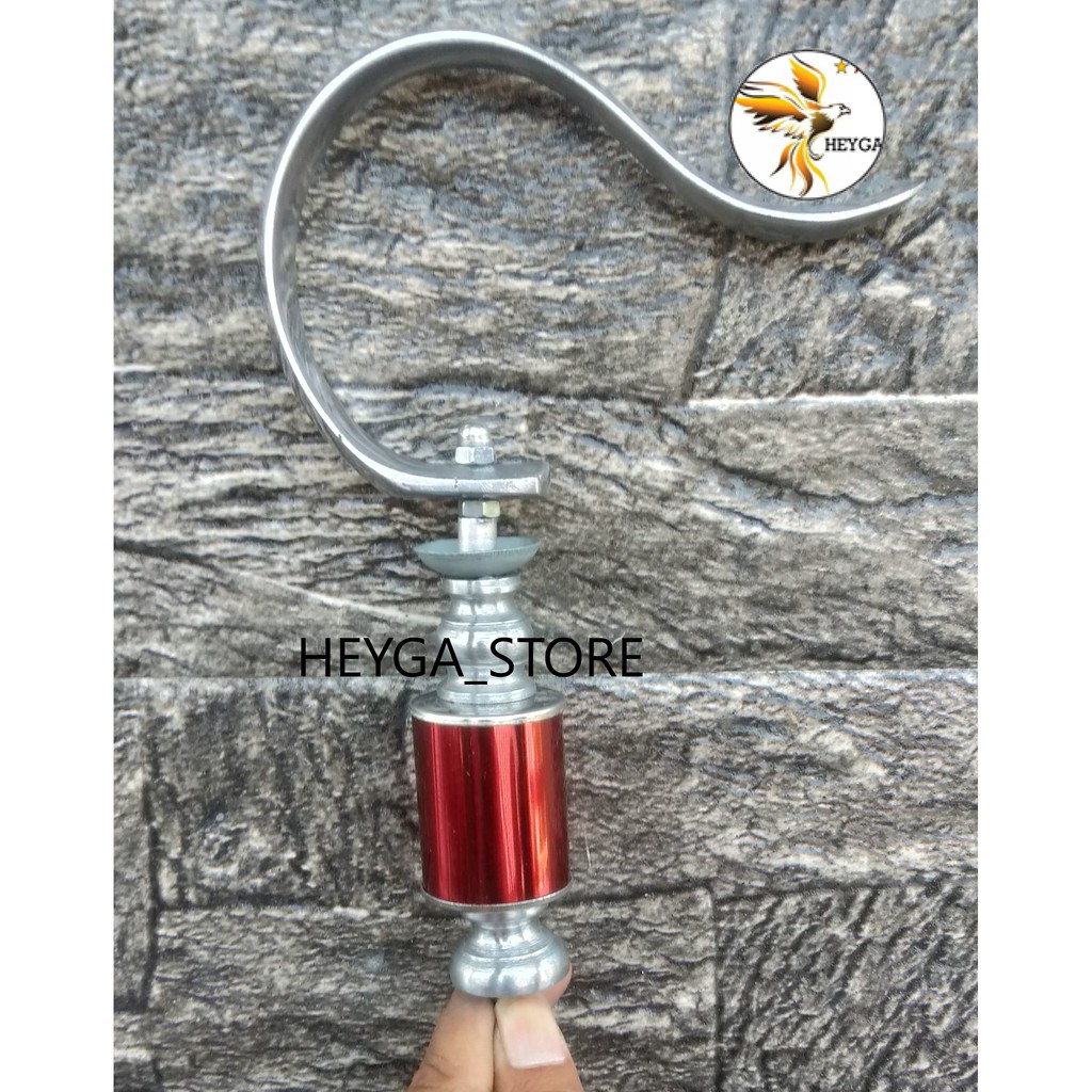 GANTUNGAN POLOS PIPIH + PION STAINLES MERAH SANGKAR KANDANG BURUNG MURAI LOVEBIRD PLECI PREMIUM