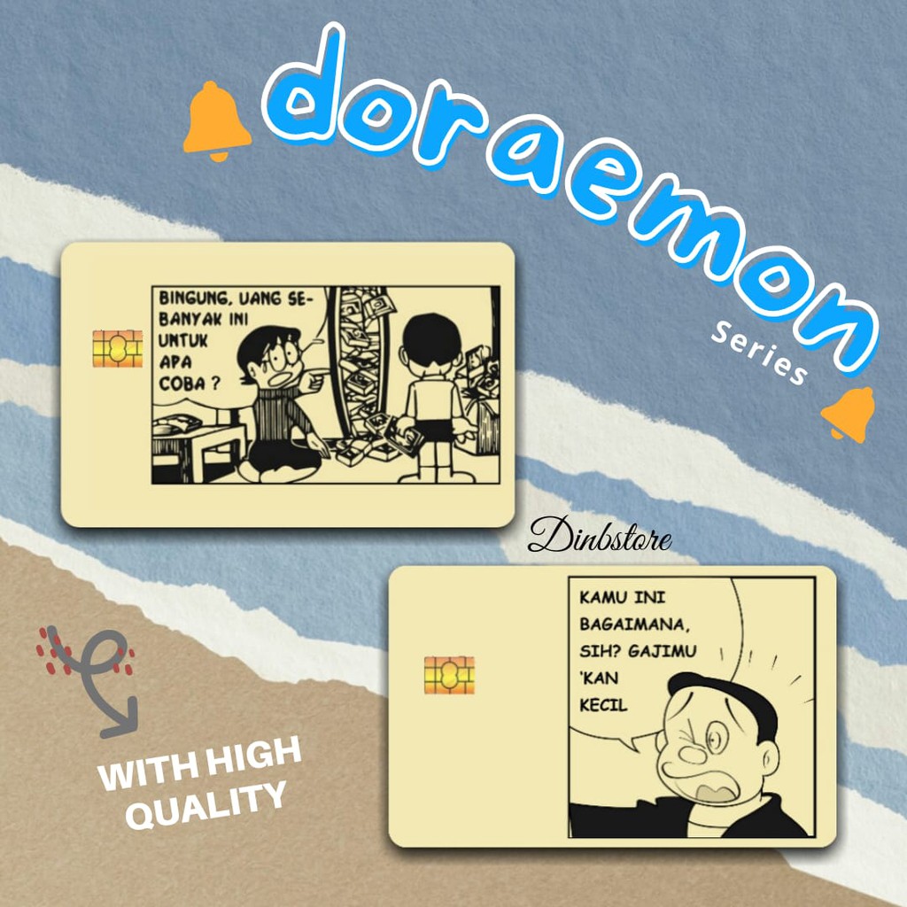 DORAEMON COMIC | DINBSTORE SKIN CARD / SKIN ATM (Stiker kartu ATM & E-Money)