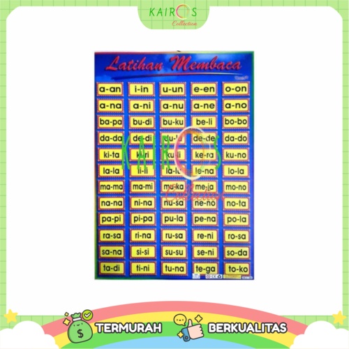 Poster 20 Edukasi Anak Belajar Aneka Hewan, Huruf, Angka, Matematika, Buah, Sayur