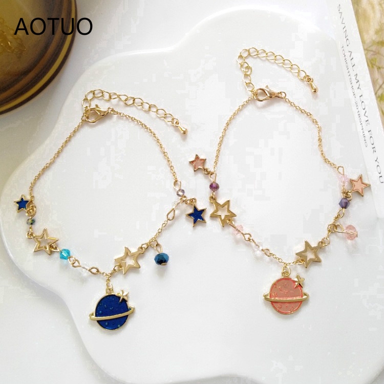 AOTUO Gelang  Tangan  Rantai Aksen Bintang Planet Adjust 