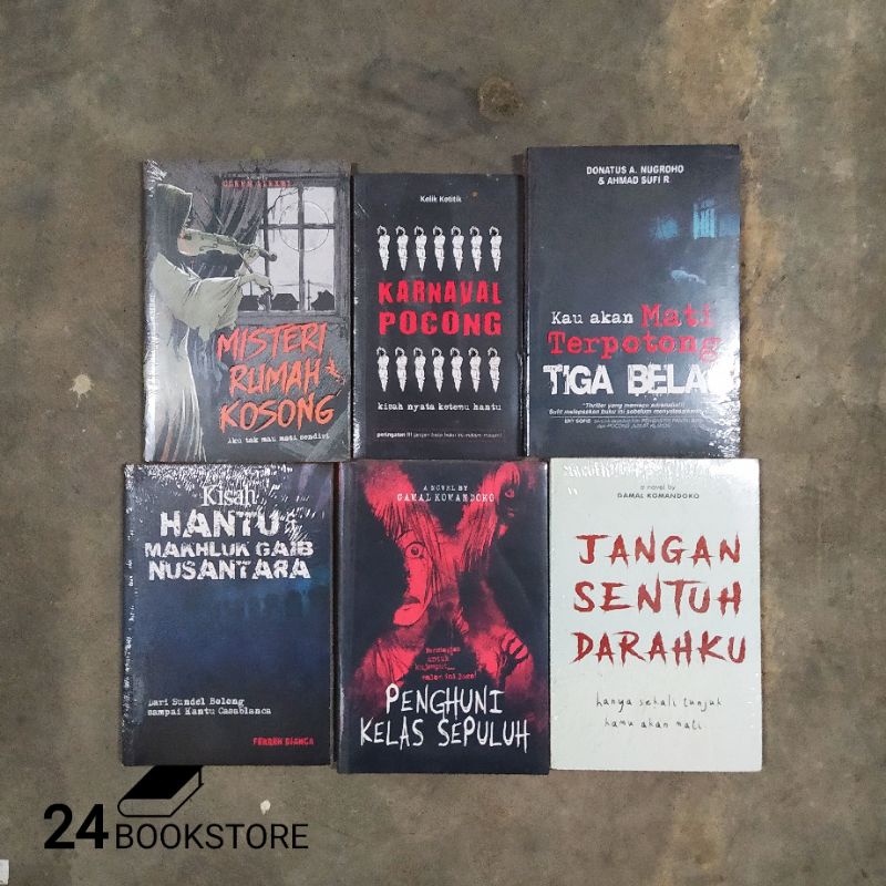Jual Paket 6 Buku Novel Misteri, Penampakan Hantu, Kisah Nyata, Buku