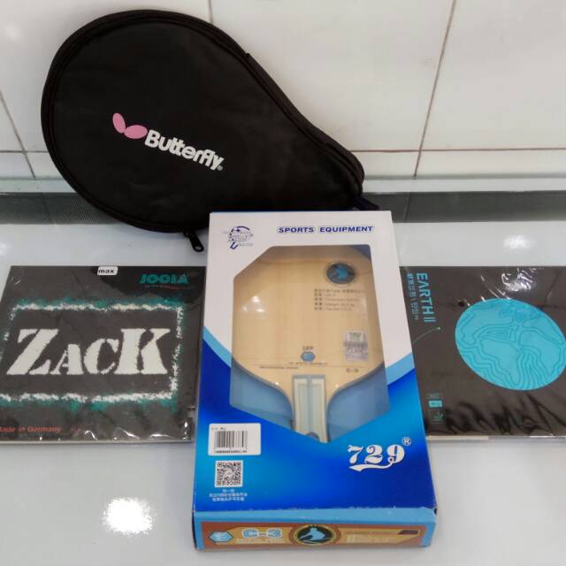 RITC C3 FH joola zack hitam BH Earth II merah dan cover bet