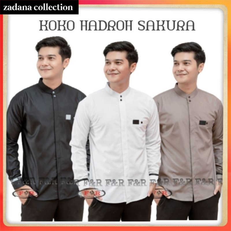 BAJU KOKO HADROH SPECIAL MOTIF SAKURA - KOKO GUS AZMI - KOKO AZ - ZAHIR SERAGAM HADROH - ADEM SERAP KERINGAT