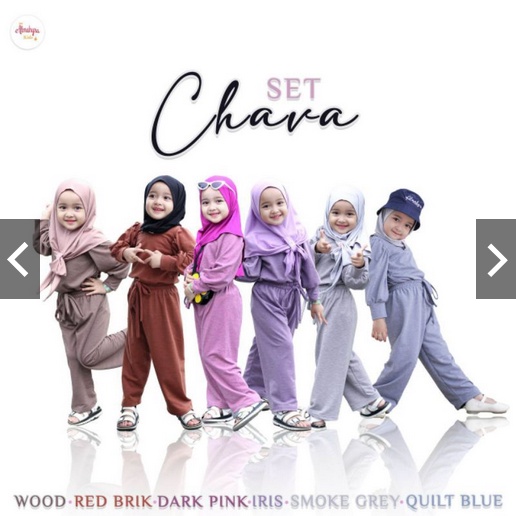 Chava Set Setelan anak Lexus Knit Almahyra Kids TANPA HIJAB
