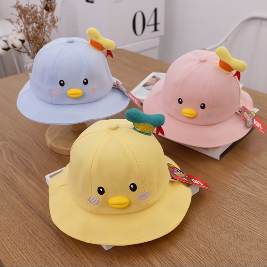 Topi bundar anak import motif bebek