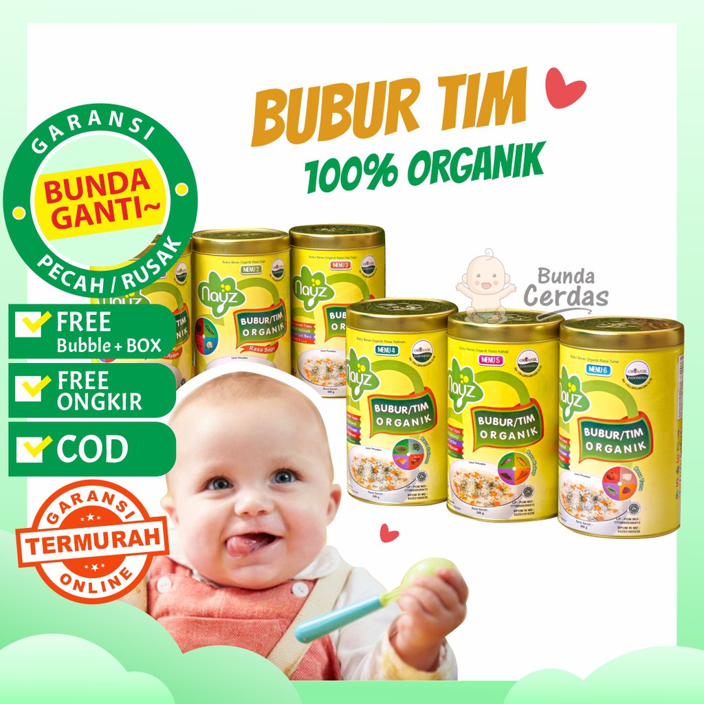 BUNDA CERDAS NAYZ BUBUR KALENG BERAS TIM MPASI ORGANIK
