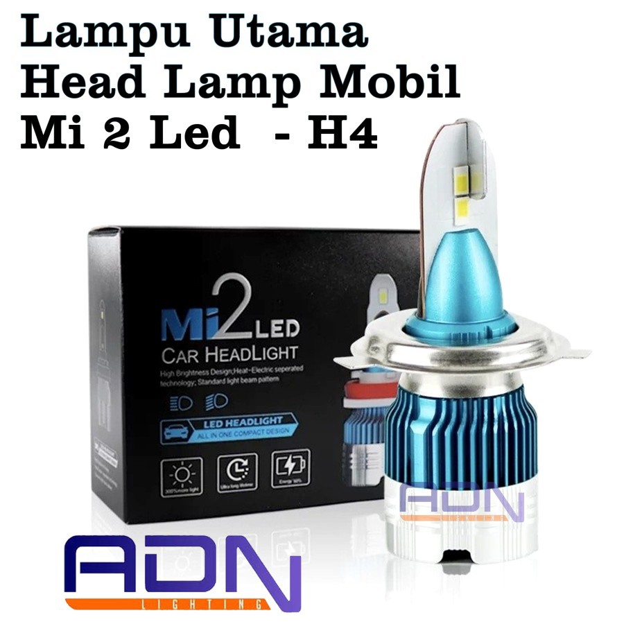 Lampu UTAMA HEADLAMP MINI LED SOKET H4 Mi2 LED MOBIL MOTOR
