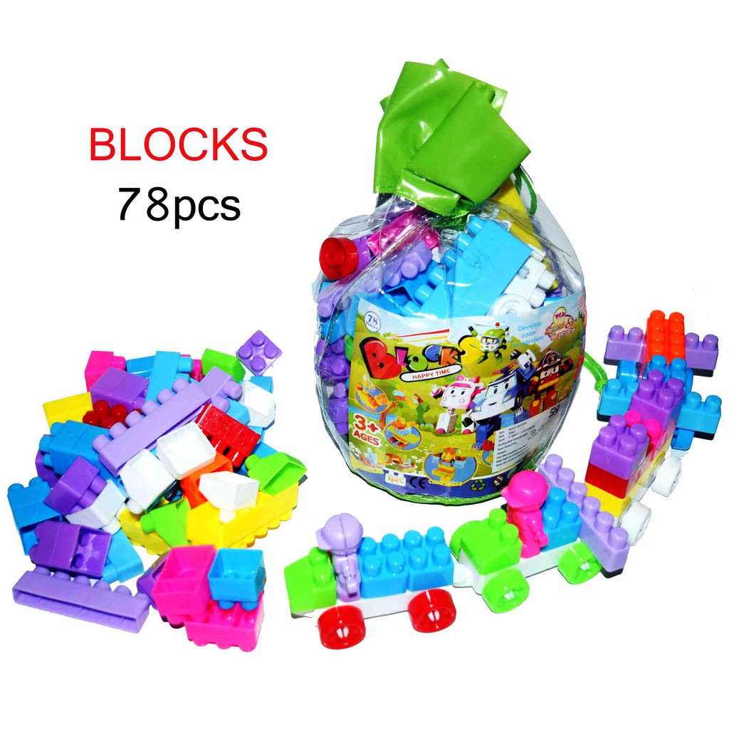 BLOCKS 78pcs mainan  anak edukasi  balok susun brick lego 