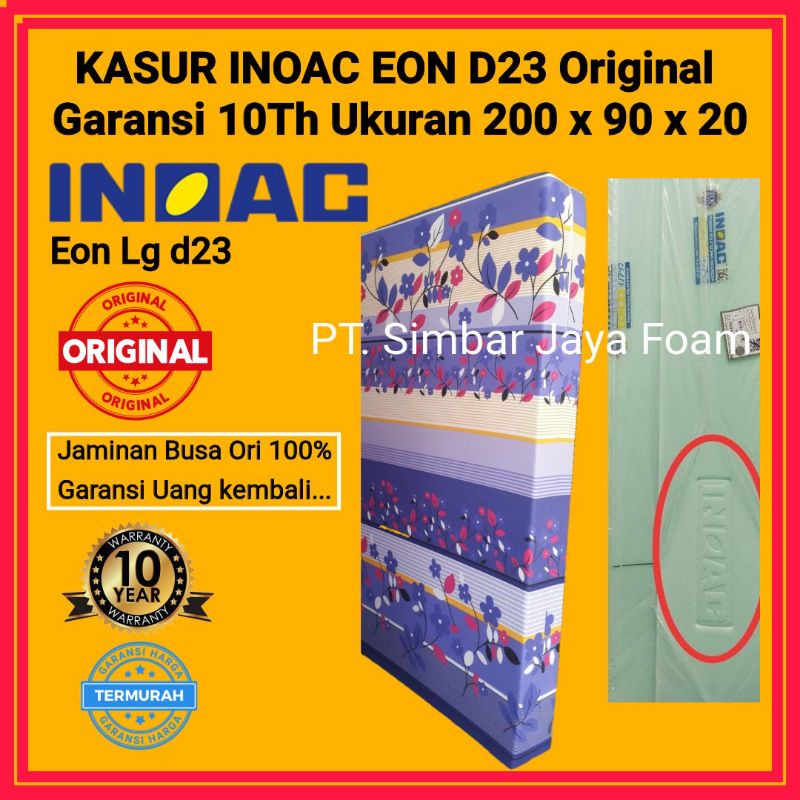 KASUR Single Bed 90x200 INOAC Busa EON D23 Warna hijau Garansi 10Tahun Anti kempes Murah