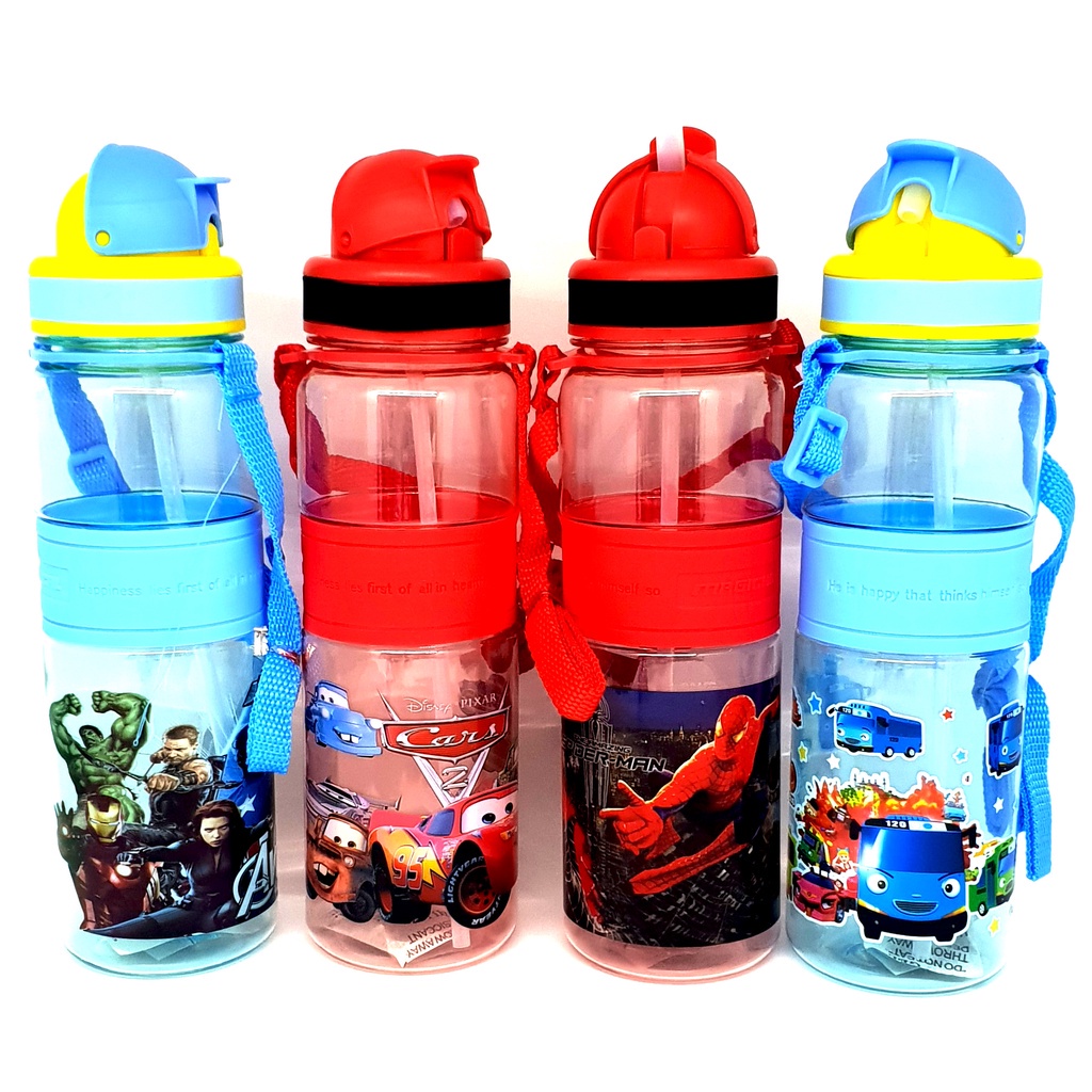 BOTOL MINUM PLASTIK BPA FREE KARAKTER LUCU 500ml