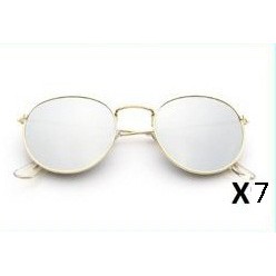 HC Kaca Mata Terbaru / Kacamata Matahari / Kaca mata Pria Wanita 5252 # BISA COD-HC1594 GOLD WHITE