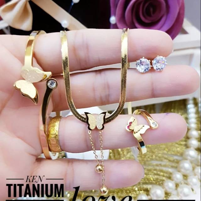 Titanium set perhiasan 0241k