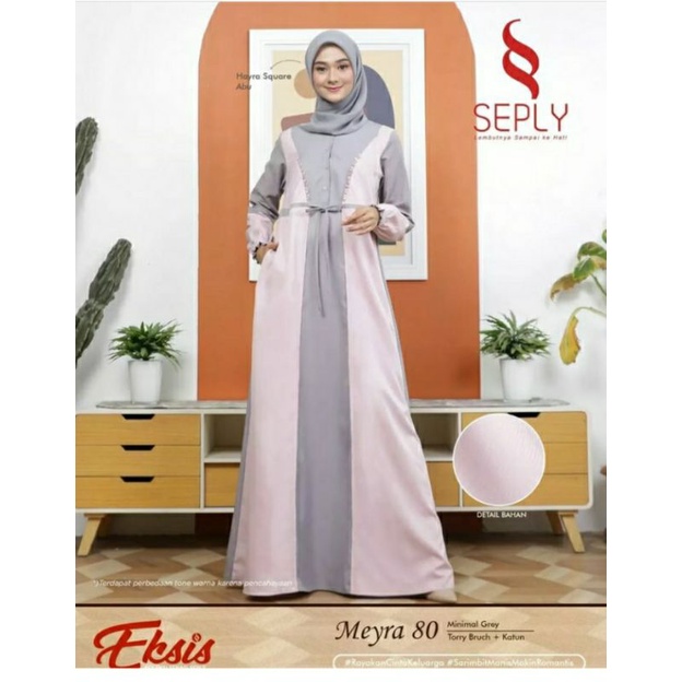 Seply Eksis 187 Minimal Grey Meyra 80 Kaseo 151 Selia 109 Kliko 110 Baju Muslim Gamis Sarimbit Keluarga Family Series Terbaru Ori