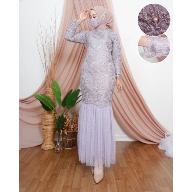 Reallpict gamis duyung tille//gamis tille tutu//gamis pesta