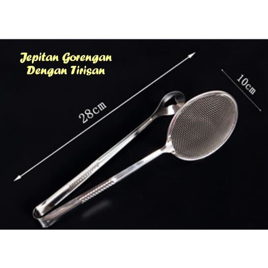 Spatula Jepit + Saringan Minyak Tirisan Minyak Jepit Gorengan Penjepit Gorengan Jepitan Gorengan