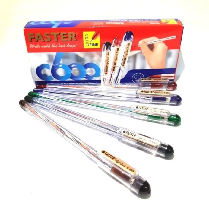 

PULPEN FASTER C600 / PEN / BALLPOINT FASTER C-600 HITAM [LUSIN]