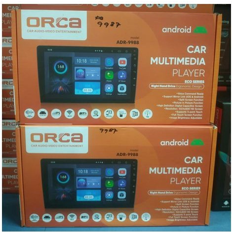 Headunit ANDROID Deckless Double din mobil TV Orca 9988 7 inch 7&quot; 9 inch 10 inch inci 9&quot; 10&quot; ram 2 GB 2/32