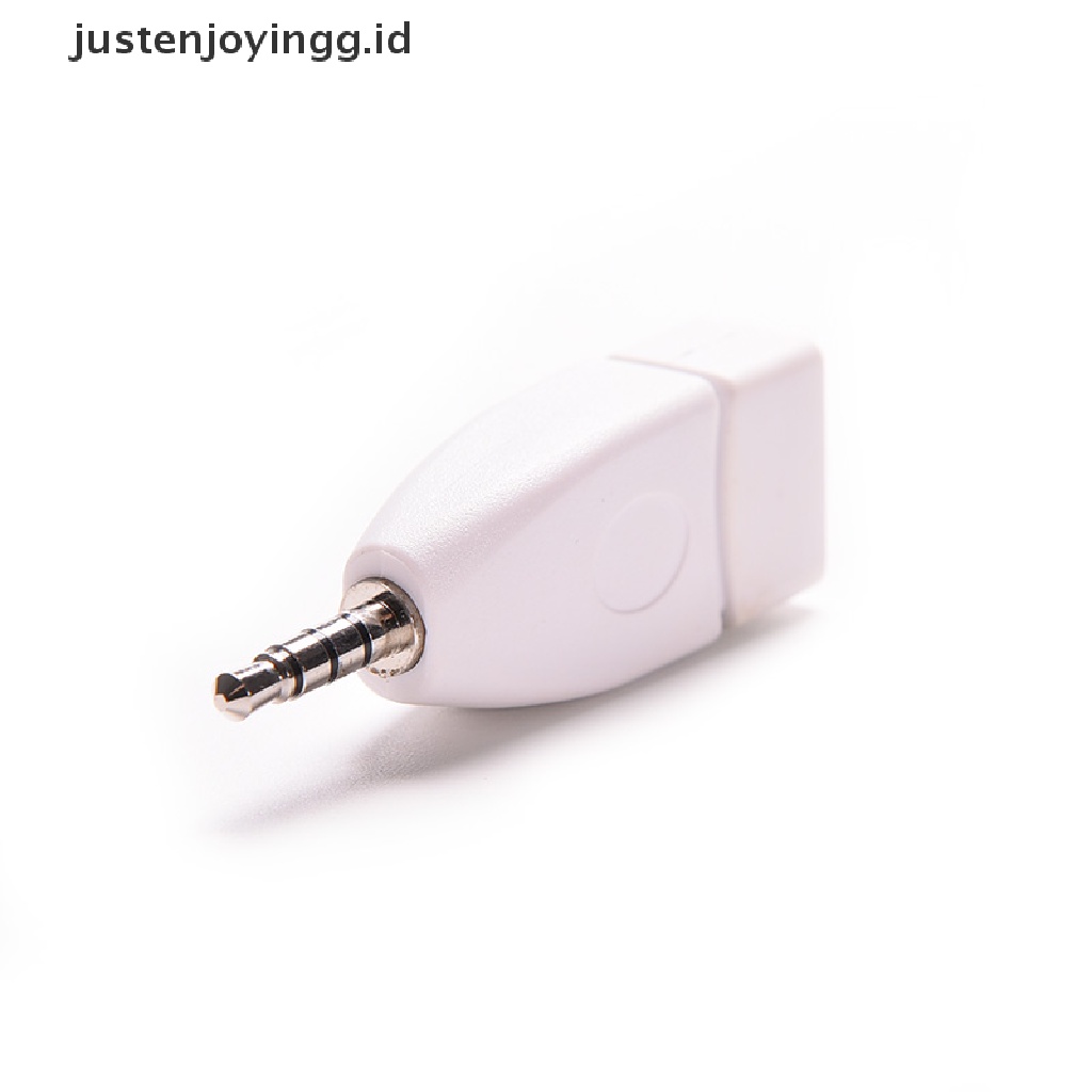 // justenjoyingg.id // New 3.5mm Male AUX Audio Plug Jack to USB 2.0 Female Converter Adapter Plug ~