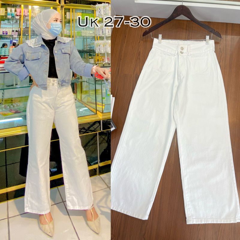 JEANS KULOT IMPORT / JEANS KULOT PUTIH