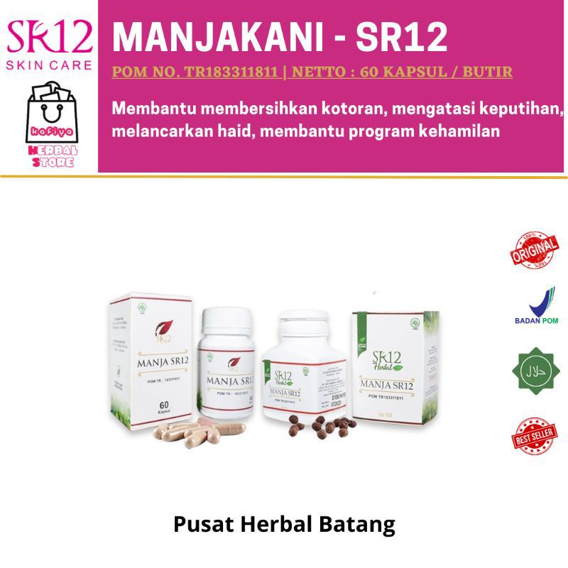 ECER MANJAKANI SR12 / MANJA SR12 / TERAMPUH MANJAKANI SR12 !!! MERAPATKAN &amp; MENGHILANGKAN KEPUTIHAN / NYERI HAID &amp; PELANCAR HAID AMPUH