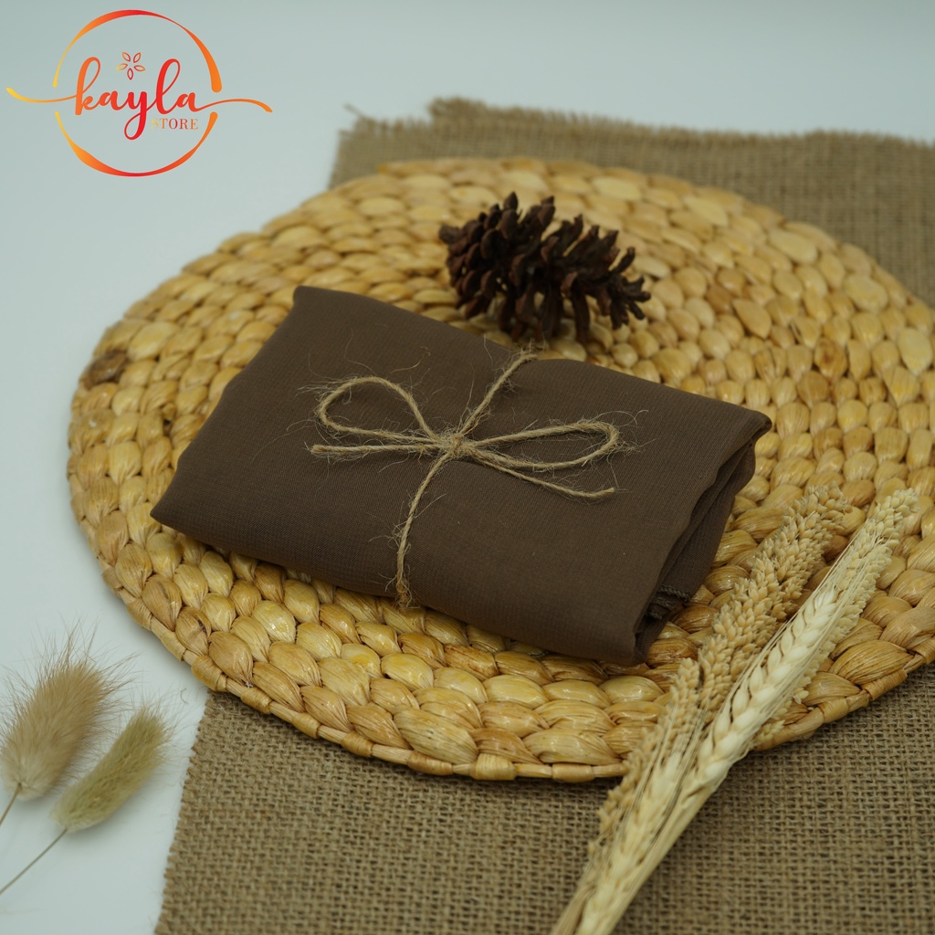 PROMO KERUDUNG SEGI EMPAT BELLA SQUARE / JILBAB MUSLIM / HIJAB SEGI EMPAT POLOS TERBARU-Choco