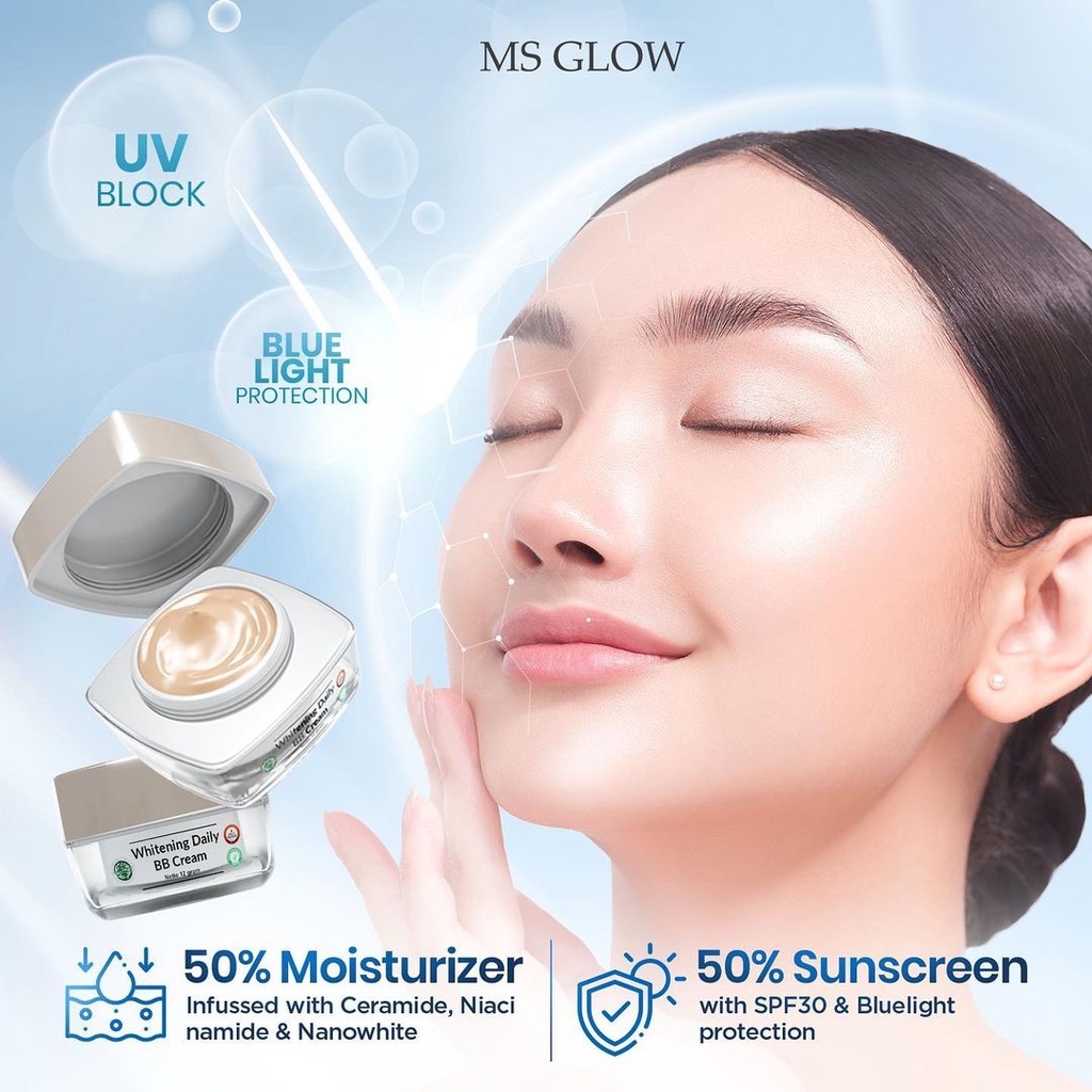 MS GLOW Whitening Daily BB Cream / BB Cream Ms Glow