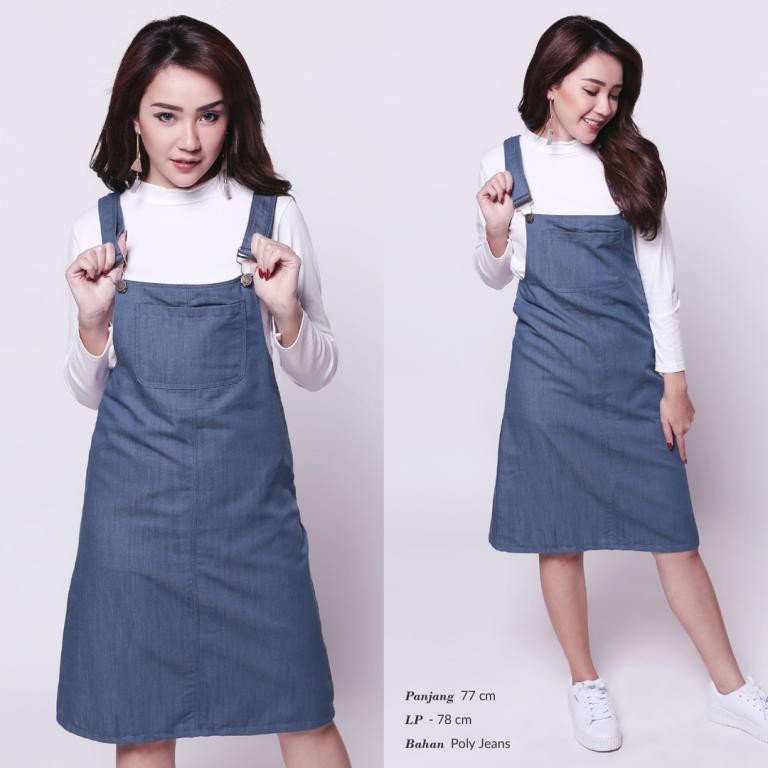 Fashion Pop Culture Overall Dress Terusan Wanita Jeans Baju Gantung Cdr126 Tp03 Shopee Indonesia