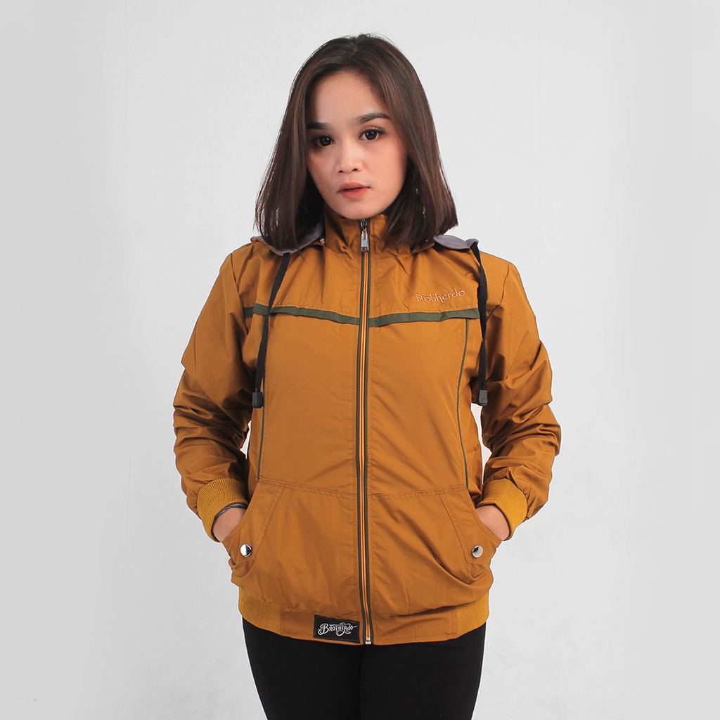 Brotherdo jaket wanita talikur parasut taslan JN waterproof terlaris variasi ukuran M L XL XXL