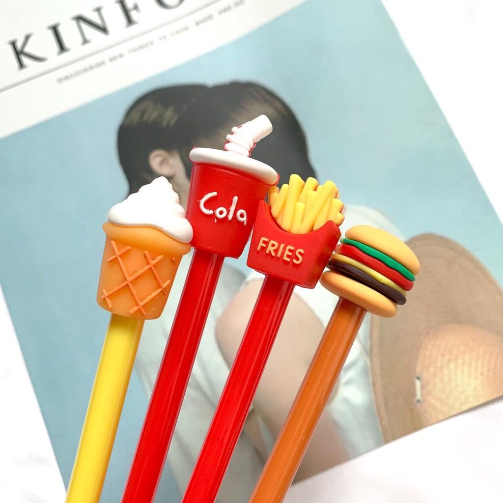 

pulpen burger cola fastfood pulpen standard bolpen gel 1 pcs burger kentang cola bolpen lucu unik murah