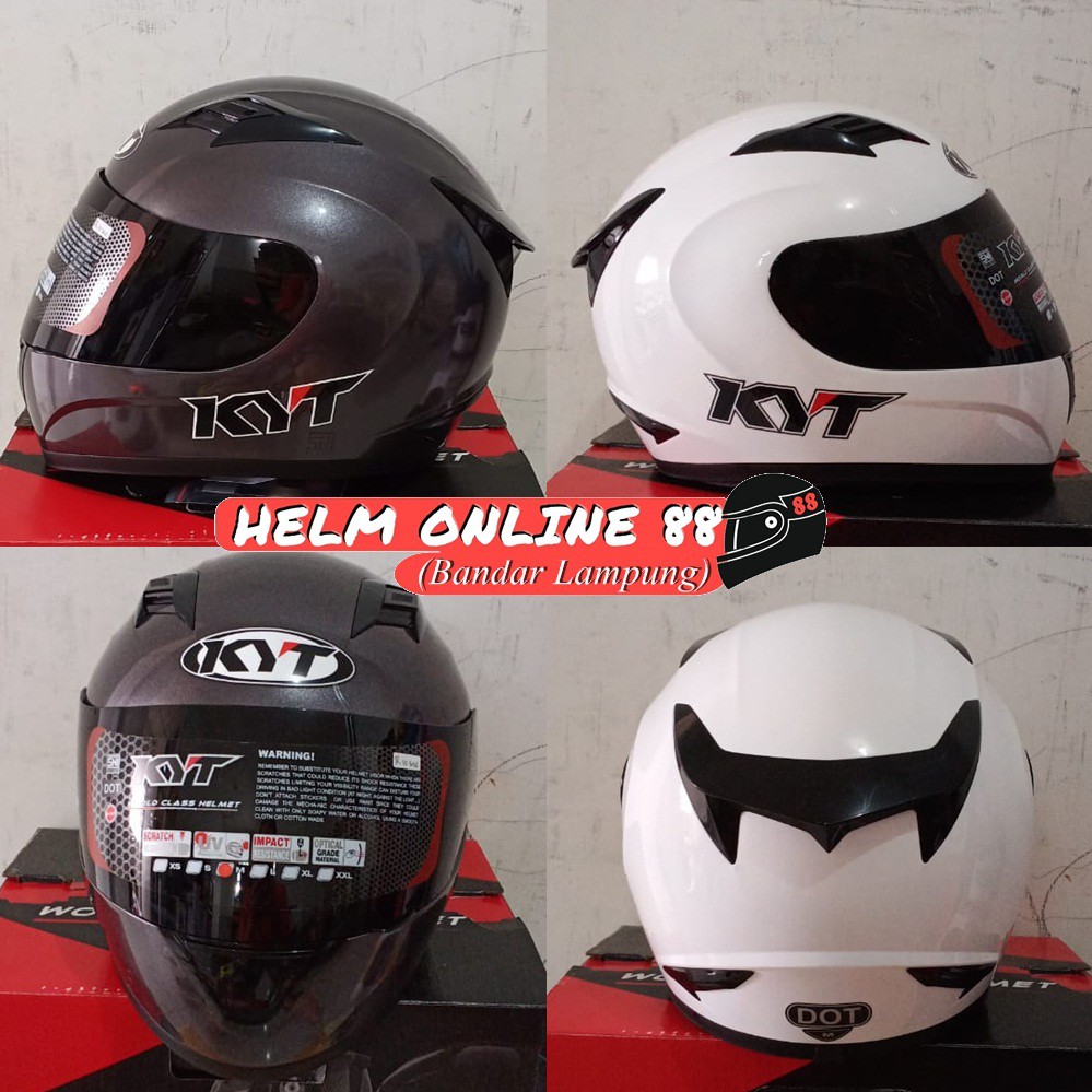 Helm KYT R10 Solid Helm Fullface KYT R-10 Polos