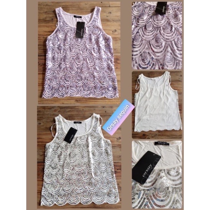 TANKTOP SEQUIN ORSAY BRANDED