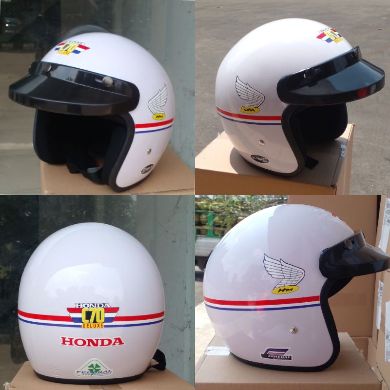 helm c70 honda/helm retro honda classic 70/helm klasik jadul