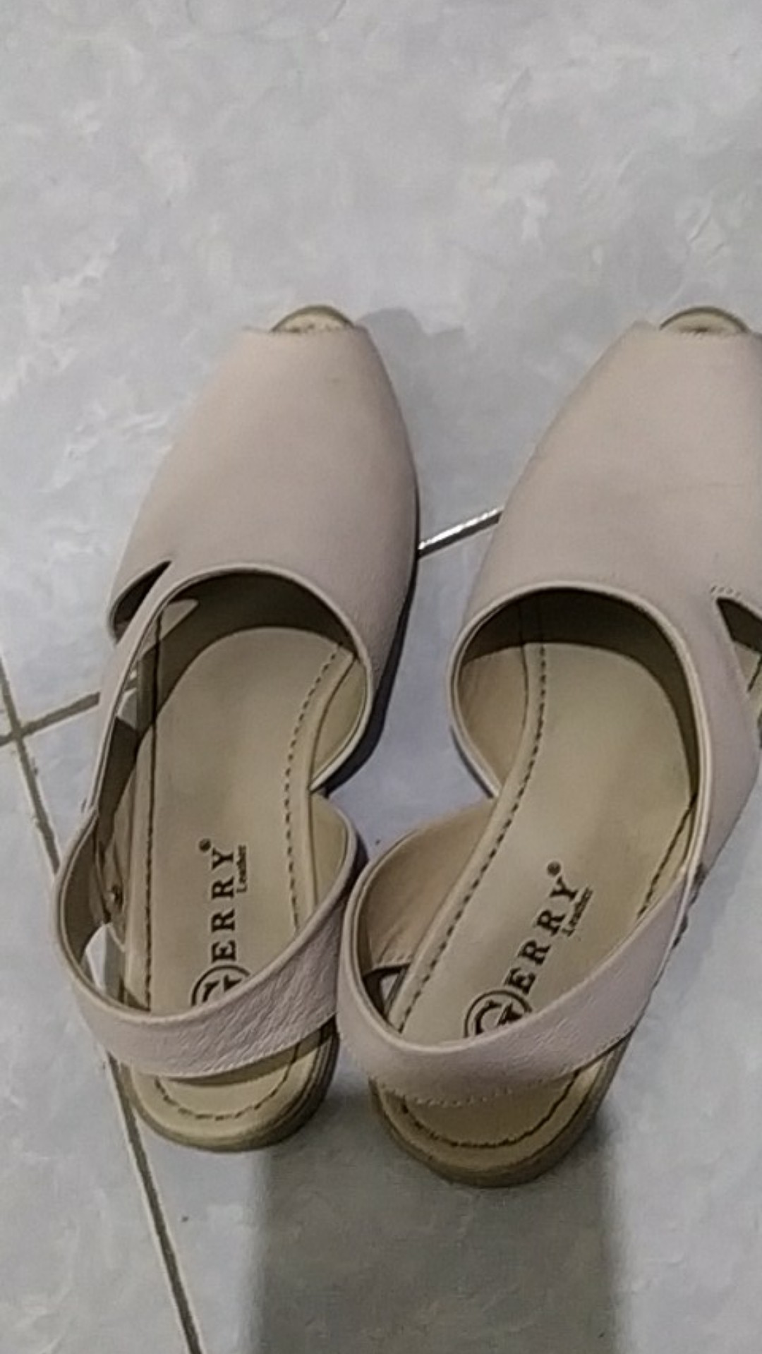 Sepatu Wanita Kulit Asli Model Tutong Tali Terbaru Sol Karet Hak 3 Cm Kulit Sapi Asli Garut