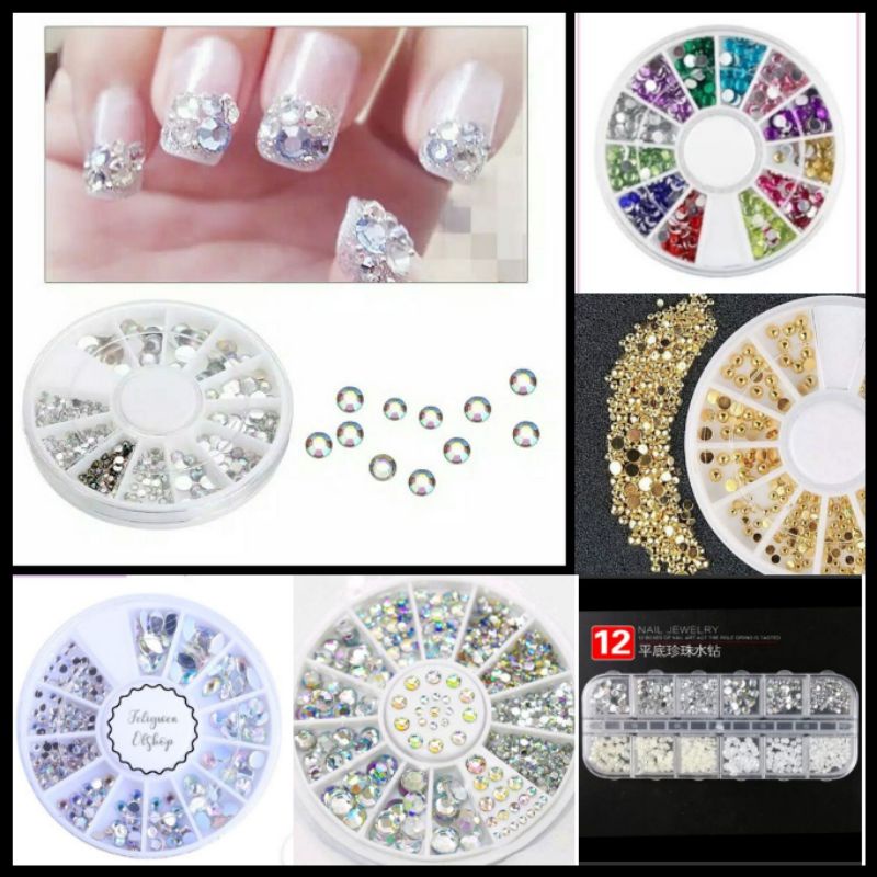 Nail Arts/rhinestone/manik-manik/halfpearl/dekorasi henna